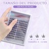 Extensiones de Pestañas Segmentadas 120 Racimos de Pestañas 9-12mm Rizo