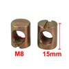 Sourcingmap 20pcs M8 Thread 15mm Height Zinc Plated Iron Slotted