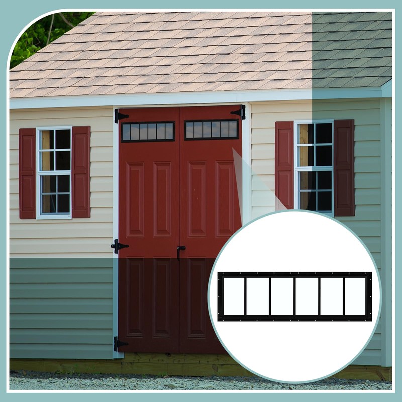 Tandefio 2 Pack Shed Window, Transom Windows 10" x 35"