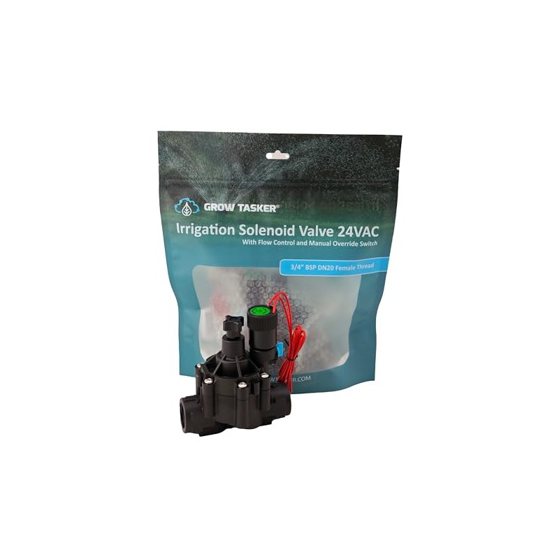 GROW TASKER 24VAC Solenoid Valve – 3/4" BSP (DN20) with