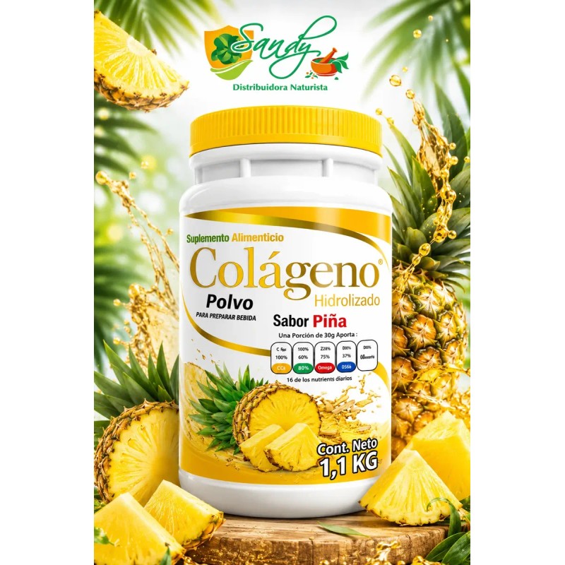 Colágeno Hidrolizado Sandy 1.1 Kg Polvo Pack De 2 Sabor