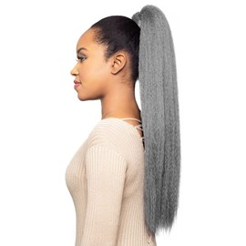 Foxy Silver (Easy Wrap Pony 3) - Heat Resistant Fiber Ponytail in 44
