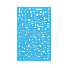 Generic Geometric Figure Abstract Shapes Square Line 3D Nail Stickers F214 White Nail Wraps Stickers Manicure Supplies for Women Nails Full Long Lasting Easy Apply and Remove