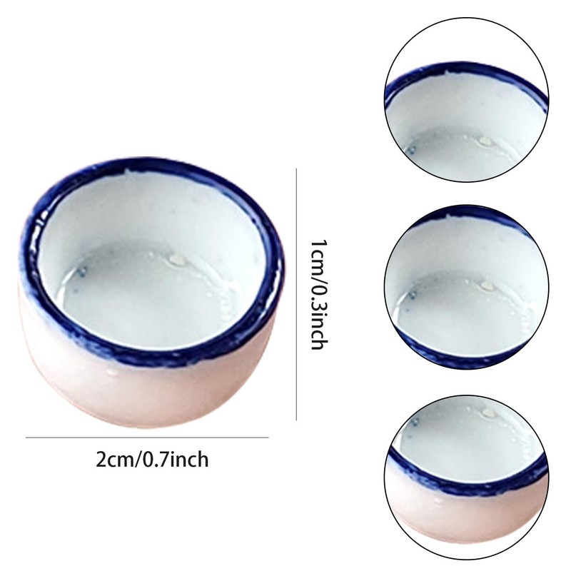 JNAWA Spider Micro Water Bowl Mini Ceramic Dish Reptile Water