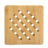 Bamboo Trivet Mat, Wood Hot Pads Square Heat Resistant Trivet
