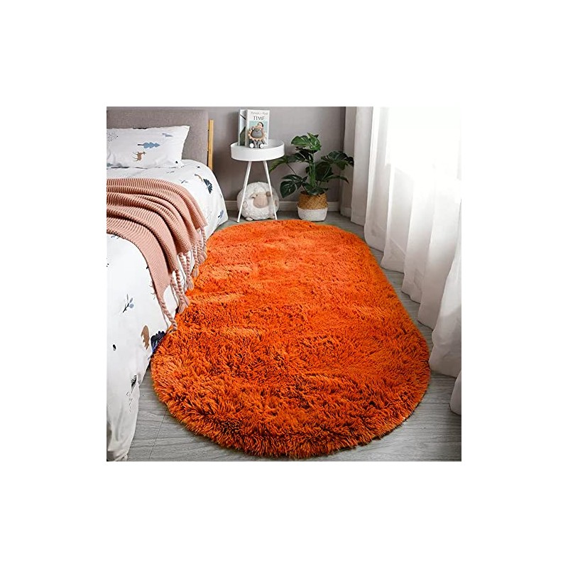Reyox Fluffy Soft Oval Area Rug, Plush Shaggy Carpet for