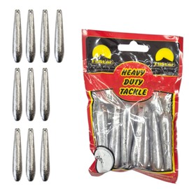 PRO FILSTAR Drop Shot Blei für Sabiki 10x60g - Hering & Makrele Bleie - Tropfenform Dropshot - Meeresangeln - Süß- & Salzwasser Sport Set - Angel Gewichte - Angelgewichte - Angelblei - Fishing Weights