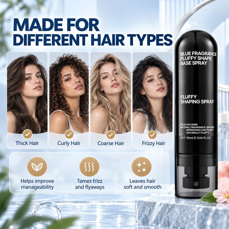 2pcs Peach-Scented Volumizing & Setting Spray forLightweight,Bouncy Hair and Long-Lasting