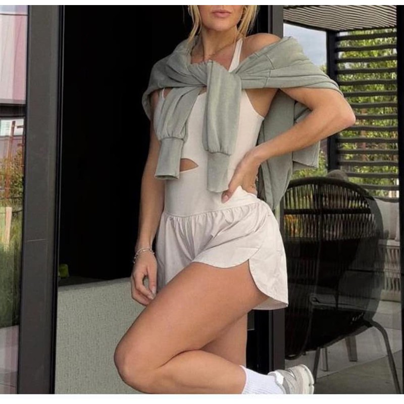 Mameluco deportivo de una pieza para mujer, pantalones cortos, ropa