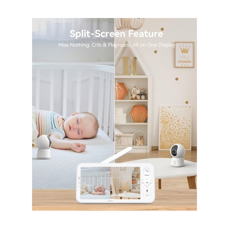 ARENTI 4MP 2.4G&5G WiFi Baby Monitor with Camera and Audio,