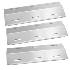 Folocy 16 7/8" x 6 9/16" BBQ Gas Grill Replacement Parts, Stainless Steel Grill Heat Plates Shield Heat Tent Burner Cover for Ducane 30400040, 30400042, 30400043, 30400045, 30558501, S5200, 3-Pack