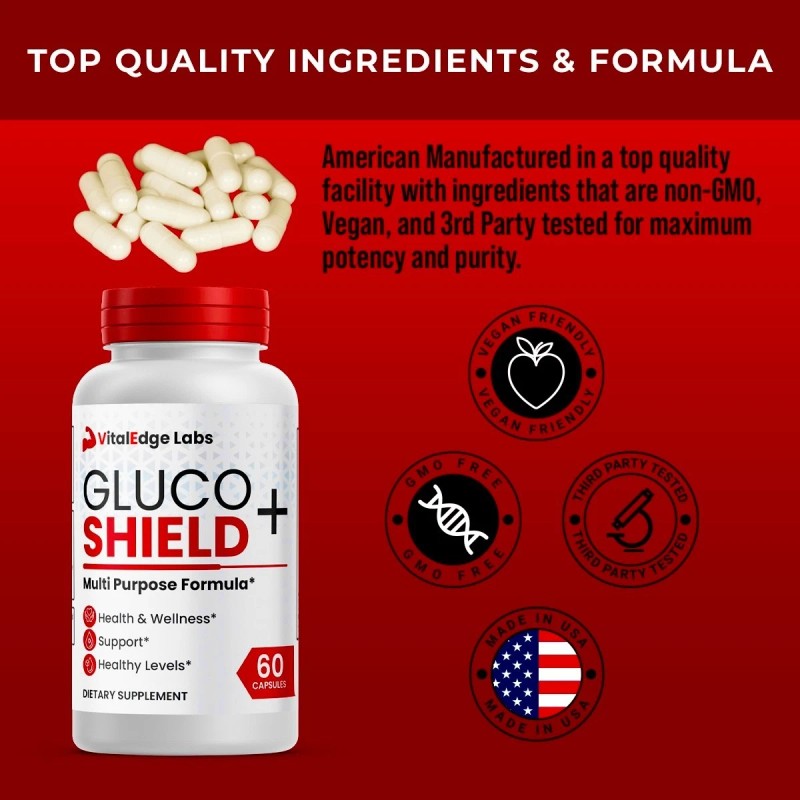 Gluco Shield, Gluco Shield Plus Blood Support Supplement, VitalEdge Labs