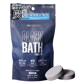 Black Bath MBK-3-1 Men's Bath Salt, Carbonated Tablet, 0.9 oz (25 g) x 6 Tablets, Enzyme, Magnesium, Charcoal, Moisturizing Ingredients, Citrus Scent