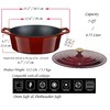 La Cuisine Enameled Cast Iron Oval Dutch Oven Casserole Dish