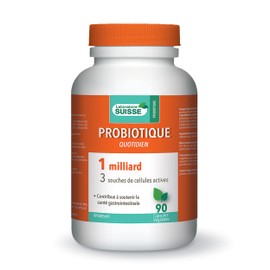 Laboratoire Suisse Probiotic 1 Billion – Healthy Gut Flora – 90 Vegetal Capsules