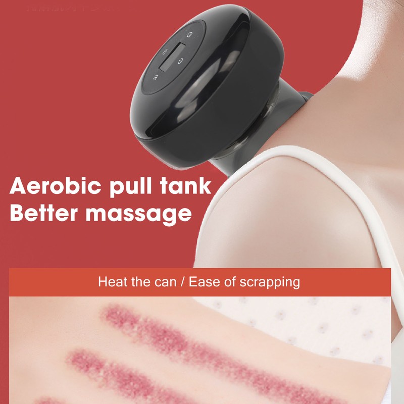 Smart Cupping Device 12gears Wireless Rechargeable Hot Compress High Suction