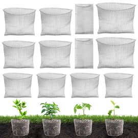 WDKXCN Pack of 12 Vole Baskets, 4 Sizes Plant Basket, Vole Protection, Metal Mesh Bag, Stainless Steel Root Protection, Plant Root Protection, Wire Baskets for Plants, Vegetables, Berries, Root