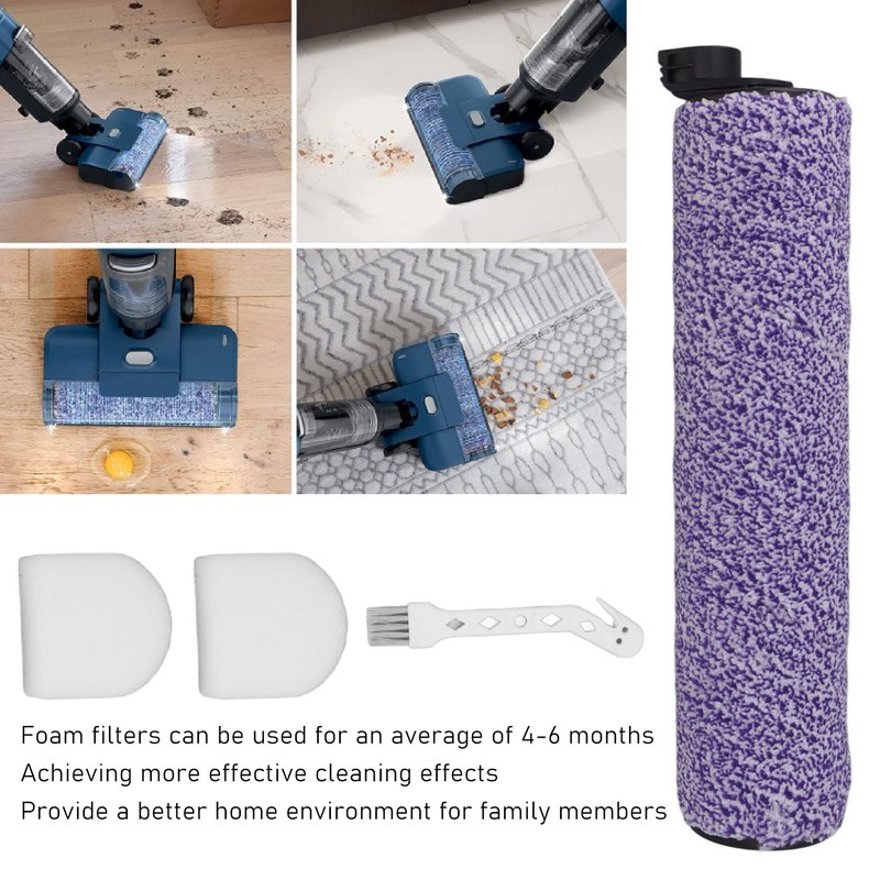 Replacement Brush Roller Foam Filters for WD100 WD101 WD200 WD201
