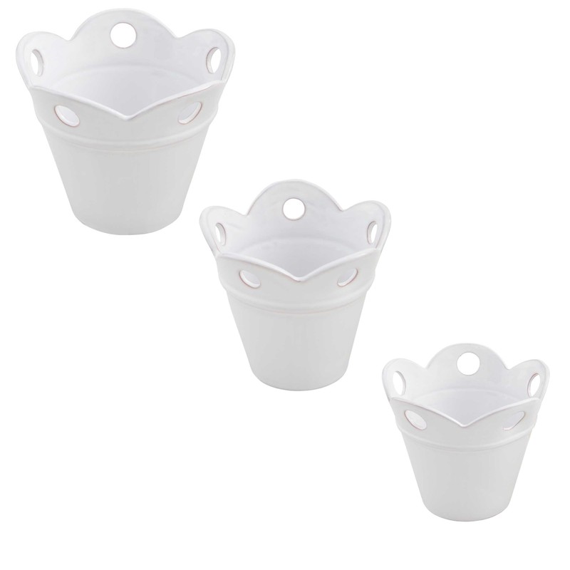 Mud Pie Happy Scallop Pot, Small; 4.5' X 4"