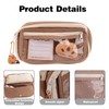 Xvbhaq Large Capacity Capybara Pencil Case Cute Transparent Multi-Layer Plush