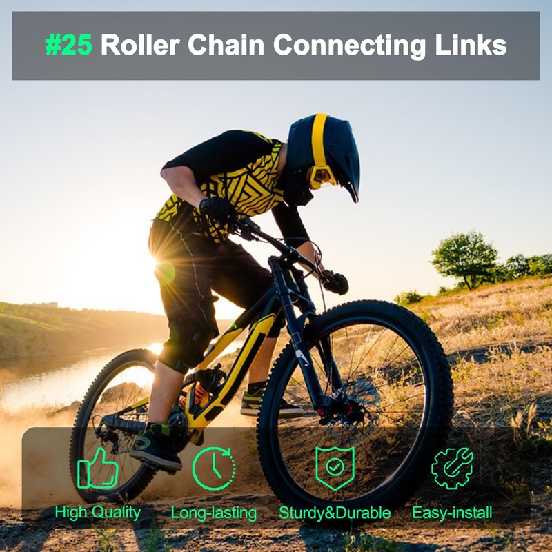 CQSPMOTO 8pcs #25 Chain Master Link Roller Master Connector Steel