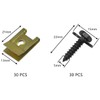 60 PCS Car Screw Tabs,U Type Body Panel Screw Clips,Undertray