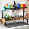 SNSLXH 2-Tier Over The Sink Dish Drying Rack, Kitchen Large