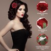 Sibba 4 Pieces Flower Hair Clips Corsage Rose Pin Brooch