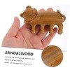 Healvian Wooden Shaped Comb Wide Scalp for Curly Hair Sandalwood
