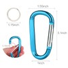 CampTek 6PCS Carabiner Caribeaner Clip,3" Large Aluminum D Ring Shape