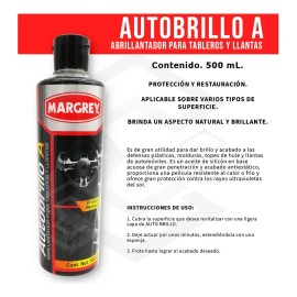 Autobrillo A 500ml Abrillanta Protege Tablero Llanta Margrey Color Blanco
