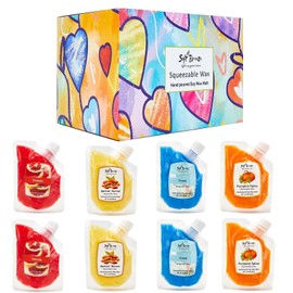 SOFT BREEZE High Fragrance and Scents 8 Pack 3.5 oz Squeezable Wax Melts -8 Aroma Combinations-Handmade-Easy to Mix and Match-Perfect for Wax Warmers and Candles DIY Set,Red