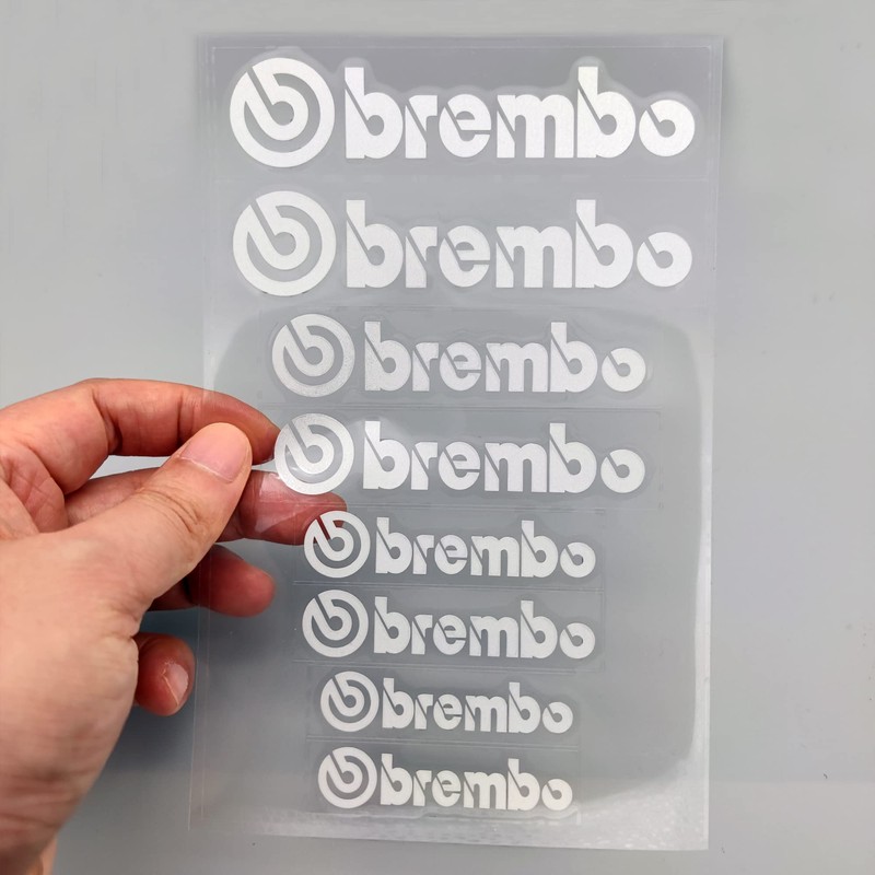 Brake Caliper Sticker, Brembo Sticker, Universal Use, White