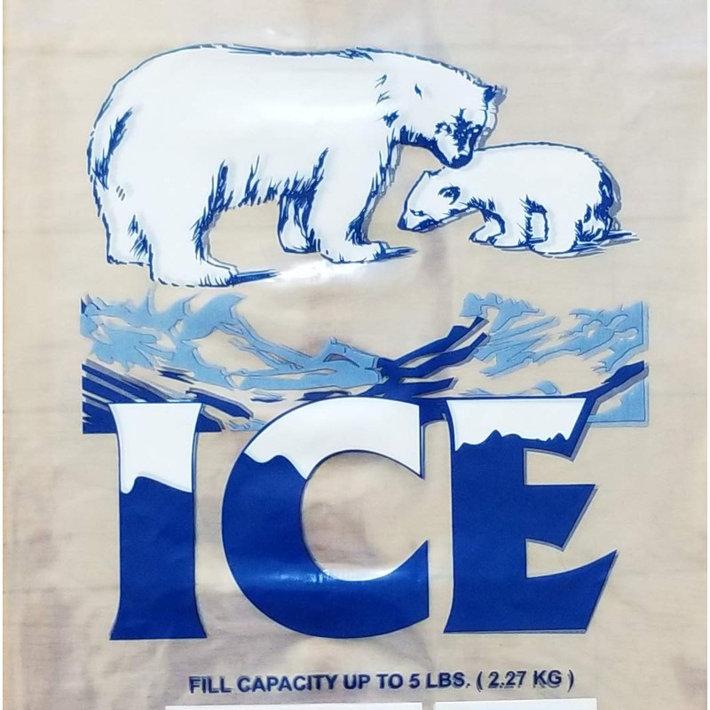 Ice Bags with Twist Ties, 9" W x 18" H