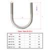 4 Pcs Round U-Bolt 42 Nm (1.65") Inside Width 304