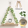 Fixwal Artificial Ivy LED-Strip Floating Shelves Set of 2, Macrame