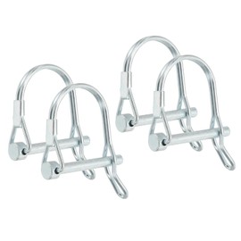 PATIKIL Shaft Locking Pin W Ear 3/16x1-3/16x1.1"(D*L*IW), 4 Pcs Safety Coupler Pin Pto Pin Round Arch Wire Retainer and Ear for Farm Trailer Tractor Truck Boat Towing (5x30x28mm)