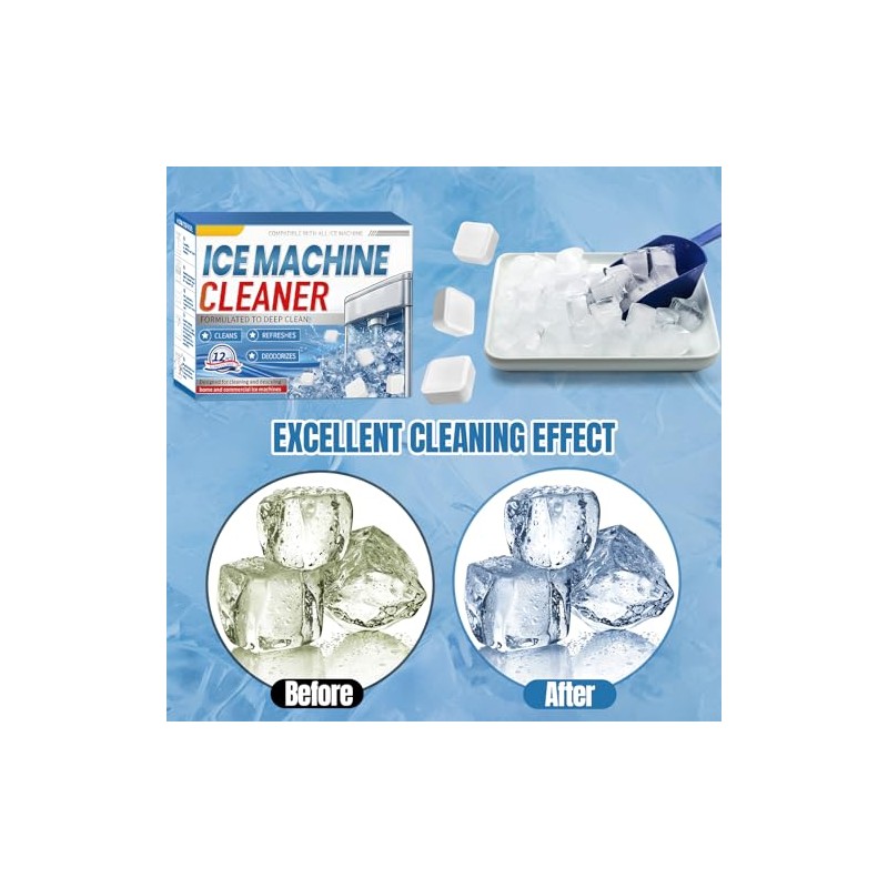 Pack of 24 ice cube machine cleaner, ice machine cleaner,