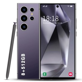 S24 Ultra 5G Smartphone US Stock 6.8 Inch Large Real 4G Screen 65W Quick Charge 8+512GB All-in-One Deca Core 12GB Built-in Pencolor: Purple, ram: 8g, storage capacity: 512GB