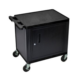 Luxor LP26C-B 26"H AV Cart - Two Shelves Cabinet