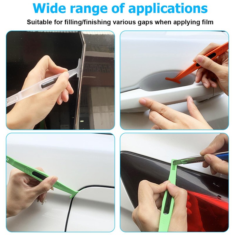 Zpana Car Micro Wrapping Squeegee Curves Set, 3PCS Flexible Vehicle