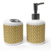 Ambesonne Leopard Print Soap Dispenser & Toothbrush Holder Set, Modern