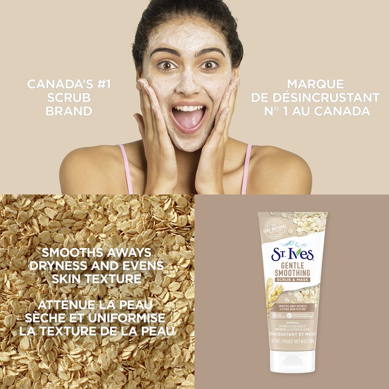 St. Ives Gentle Smoothing Oatmeal Facial Scrub & Mask 170g