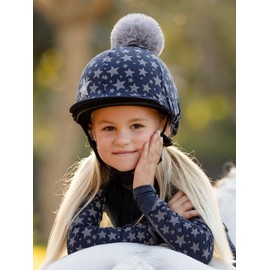 LeMieux Mini Reflective Hat Silk in Indigo IT03406