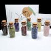 15Pcs Mini Wishing Bottles Chip Stone Set Crystal Tumbled Reiki