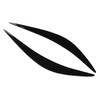 2pcs Headlight Eyebrow Glossy Black Abrasion Resistance Replacement for Infiniti