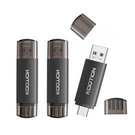 KOOTION 128GB USB Stick 3er Speicherstic USB C OTG USB 3.0 bis zu 110 MB/s 2-in-1 128G Flash Laufwerk Type C Flash Drive 128 Gbyte für PC/Laptop, Typ-C Handy