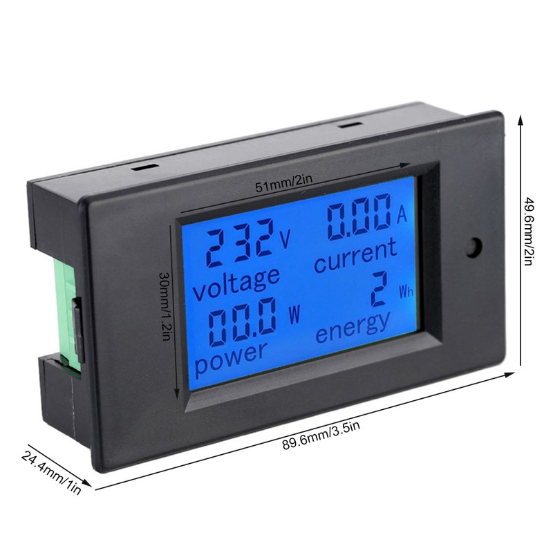 PZ-021 20A Digital AC LCD Voltage Current Power Energy Meter