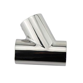 NRC&XRC Marine Grade 316 Stainless Steel Polished Hand Rail Fitting- 60 Degree T/Tee for 1-1/4" Tubeï¼1PCï¼