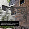 Outdoor Hanging Bracket Black Iron Multifunctional Decorative Plant Hanger for